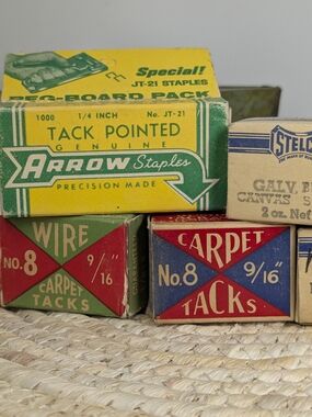 Vintage Canadian Hardware Lot Original Boxes & Contents Man Cave Decor Dad Gift